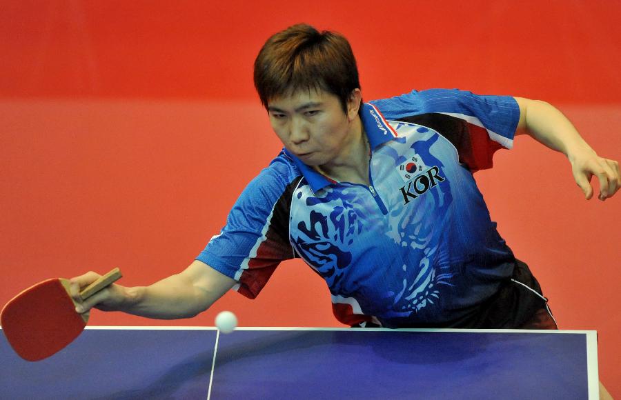 乒乓球——亚洲区预选赛:柳承敏晋级(组图)