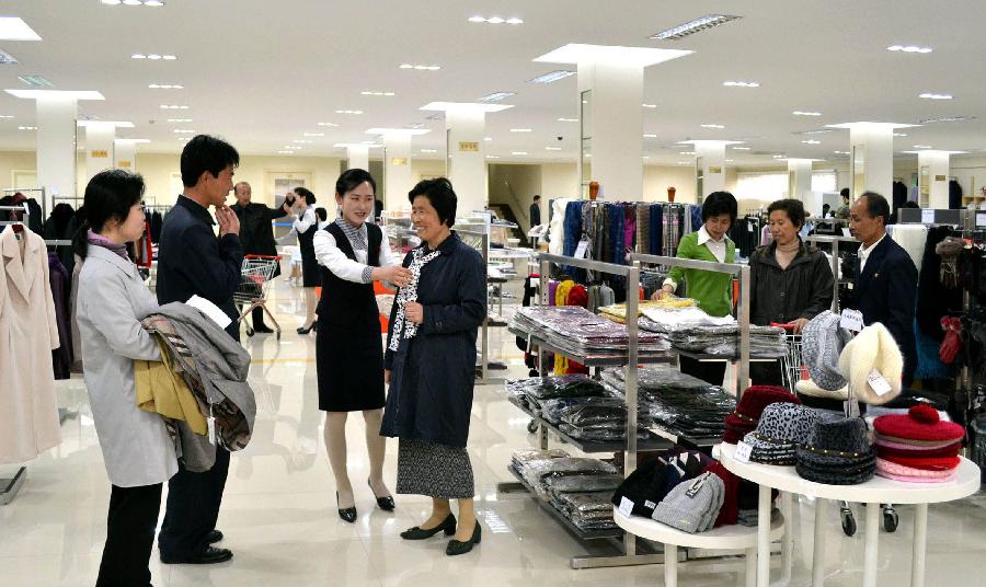 朝鲜平壤未来商店落成开业(图)