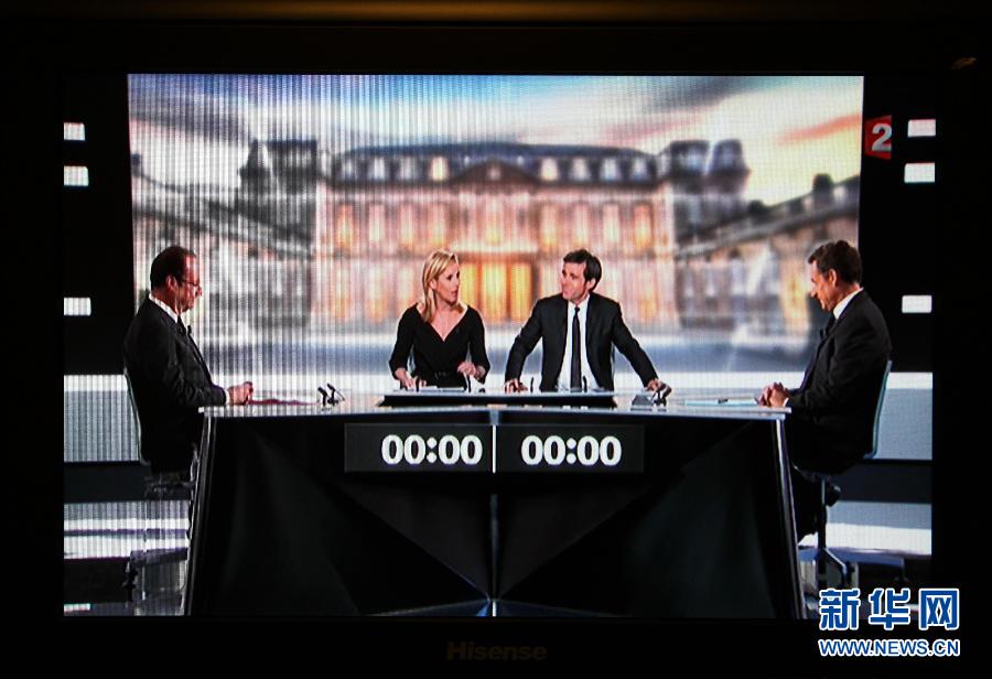 法国总统选举候选人举行唯一一次电视辩论(组