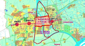 据悉,扬州市将在江广融合地带规划建设一个智慧生态新城.图片