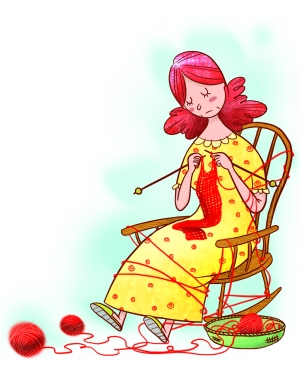 中年妈妈卡通