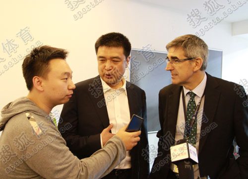 组图:闵鹿蕾与欧篮联主席会面 乔迪谈中国计划