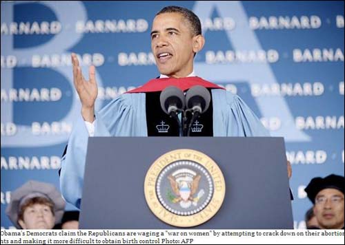 奥巴马在巴纳德女校演讲(网页截图)