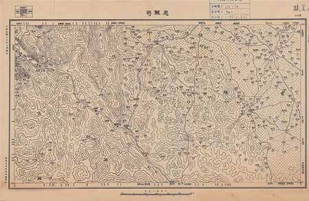 抗战时期的日本军用地图。