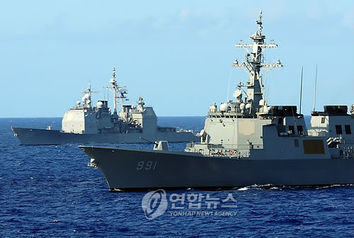 資料圖:韓國第一艘宙斯盾艦“世宗大王”艦