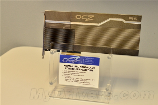OCZ展示原生PCI-E固态硬盘：可大也可小