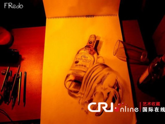 真正的裸眼“3D” 超逼真铅笔素描组图下
