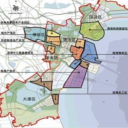 滨海新区规划图(techweb配图)
