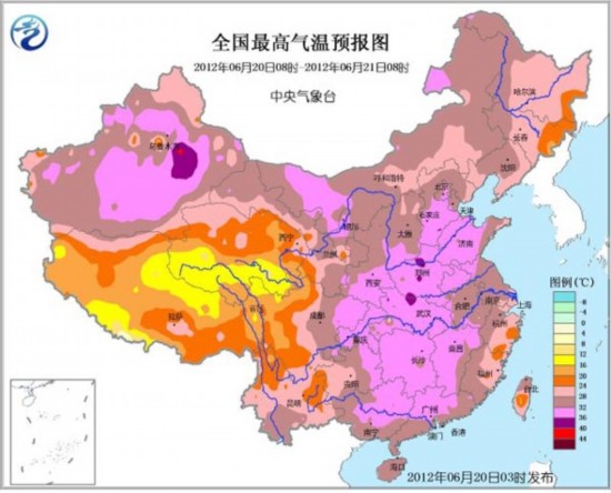 一、重要天气 1.热带风暴泰利影响广东福建浙江 今年第5号强热带风暴泰利(Talim)于20日05时减弱为热带风暴,05时其中心位于我国台湾省澎湖县西南方大约270公里的南海东北部海面上,就是北纬22.2度、东经117.4度,中心附近最大风力有9级(23米/秒),中心最低气压为985百帕。 预计,泰利将以每小时25公里左右的速度向东北方向移动,即将于20日下午到晚上擦过或登陆福建中南部一带沿海,然后继续向东北方向移动,强度缓慢减弱。 2.