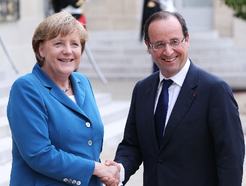 (国际)(1)法德首脑欧盟峰会前夕在巴黎会晤