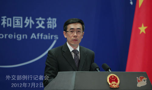 2012年7月2日外交部发言人刘为民举行