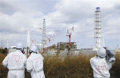 2月20日，媒体进入福岛第一核电站。资料图片