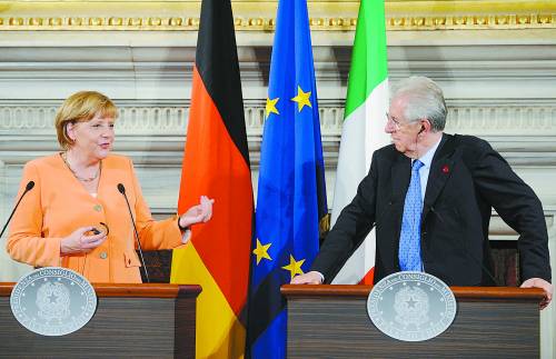 德国意大利总理承诺 团结一致共克危机(图)