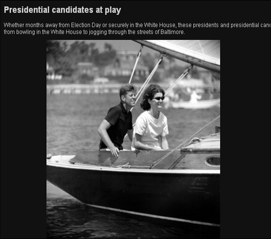 2012年7月2日，共和党总统竞选人米特 罗姆尼同妻子安 罗姆尼在新罕布什尔州沃尔夫伯勒（Wolfeboro）的温尼帕苏科湖上乘摩托艇。