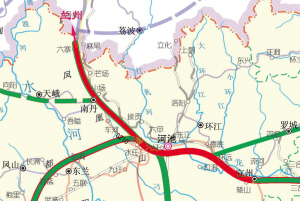 六寨至河池,宜州至河池高速公路示意图.