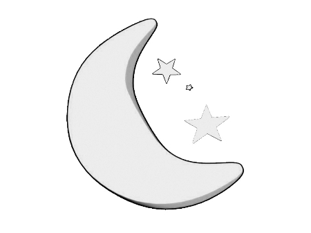 所以,月亮早上睡觉时,星星就被吃光了.图片