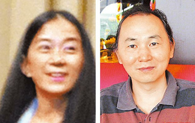 潘琛(右)与姚力文(左)通奸，遭起诉。 台湾《苹果日报》