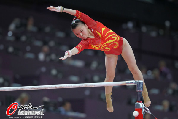 图文:中国女子体操队备战 把握十足