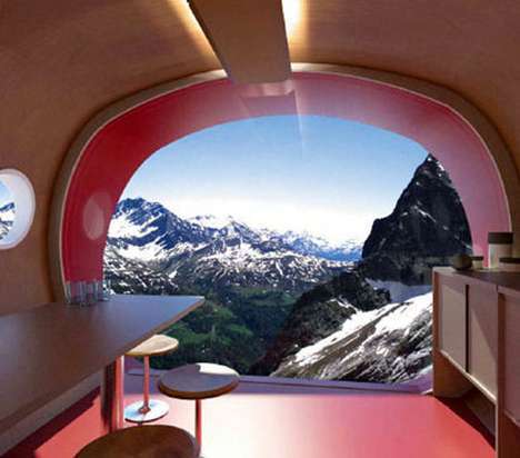 世界最恐怖的旅馆位于阿尔卑斯山千英尺高的锯齿岩壁之上,半个身子探