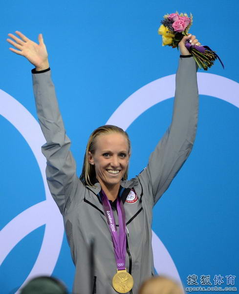 图文:女子100米蝶泳陆滢摘银 沃尔默获得金牌