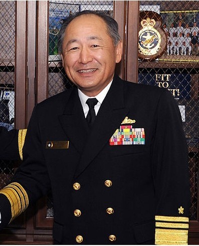 日本新任海上幕僚长河野克俊.