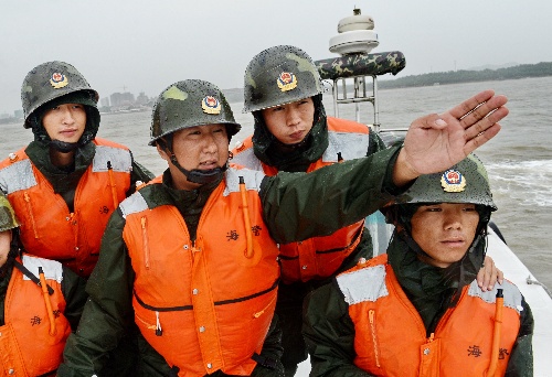 (社会)(2)建军节:河北海警海上执勤