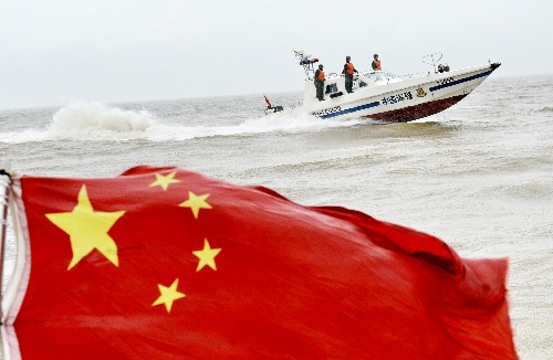 (社会)(3)建军节:河北海警海上执勤 -搜狐新闻