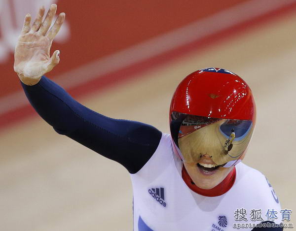 奥运图:中国自行车队破世界纪录 英国队员