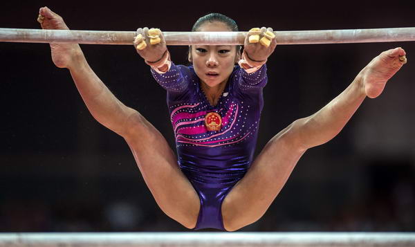 奥运图:中国两小花遗憾无牌 邓琳琳高低杠比赛-搜狐体育
