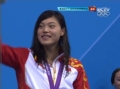 奥运视频-唐奕甜美领牌 女100米自由泳颁奖仪式