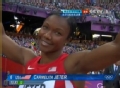 奥运视频-女子100米半决赛第一小组杰特获第一