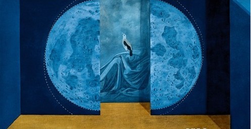 徐累 《月落》 纸本 彩墨 2009年作 114×208cm