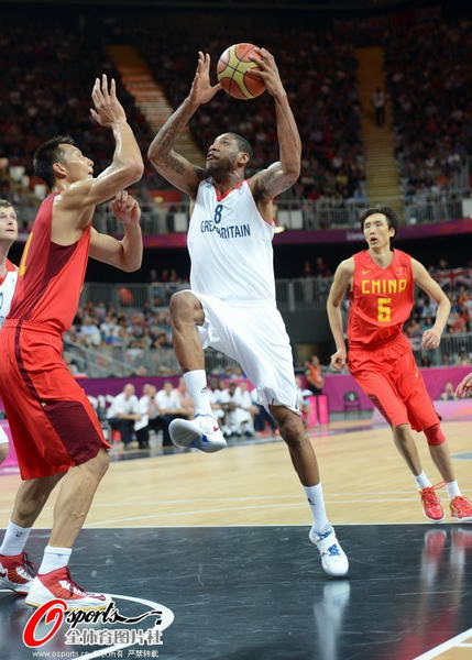 奥运图:中国男篮迎战英国 阿联封盖对方