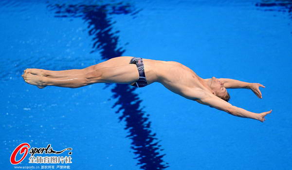 奥运图:跳水男子三米板预赛 美国选手