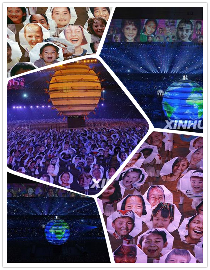 "中国元素"08月8日晚,第29届北京奥运会开幕式在国家体育场隆重举行.