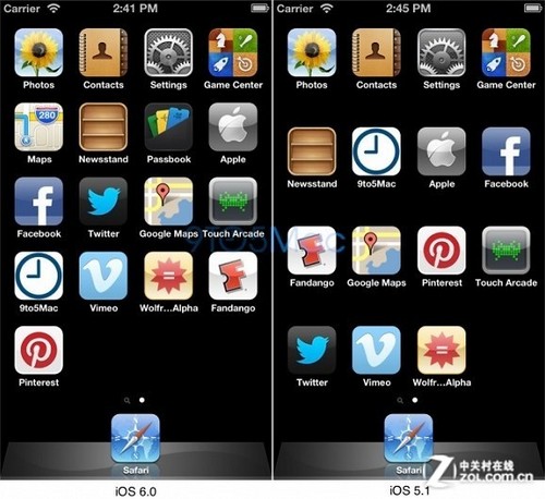 ios6显示6行图标 预示iphone5屏幕更大?