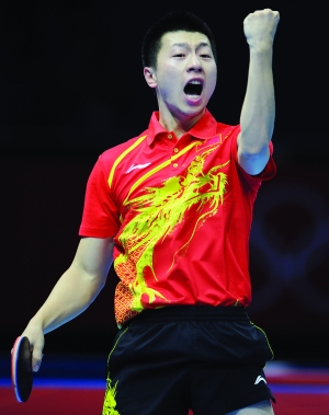三届奥运会亚军王皓和广州亚运会单打冠军马龙