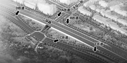 二环两座立交桥月底通车(组图)