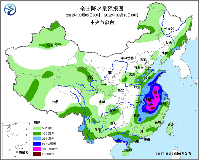 华东等地部分地区有强降水 东北等地有中到大雨
