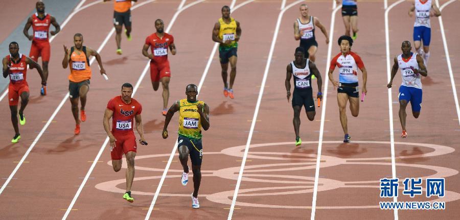 男子4X100米接力决赛:牙买加夺冠并打破世界