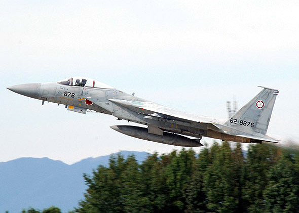 资料图:日本航空自卫队f-15j战斗机.