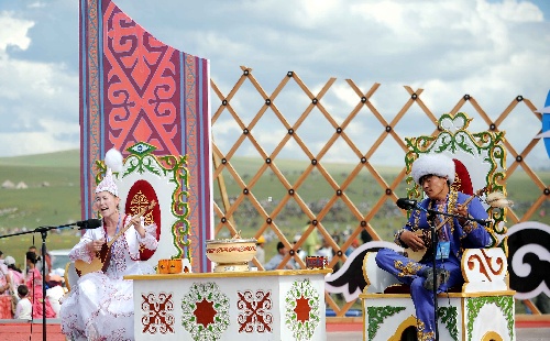 (文化)(2)新疆哈萨克阿肯"放歌"伊犁大草原