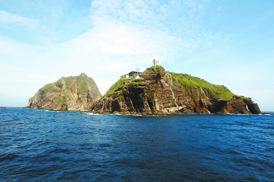 图为韩日存在主权争议的独岛日本称竹岛。