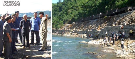 朝鲜内阁总理崔永林来到平安北道香山郡和球场郡，实地考察洪灾和恢复情况。