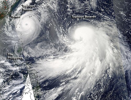台风“布拉万”将向西北方向移动，进入朝鲜半岛美国宇航局网站