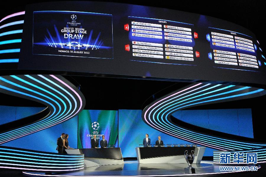 2012-2013赛季欧冠小组赛抽奖仪式在摩纳哥举