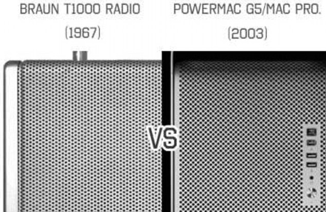 博朗t100收音机和苹果powermac g5 细节对比