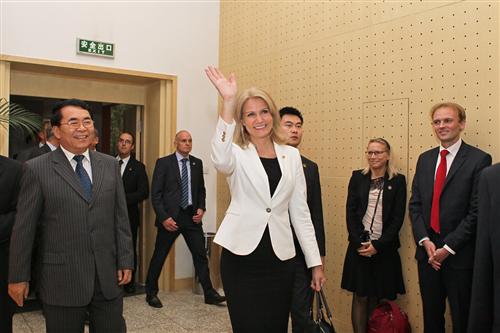 丹麦首相到访国科大 出席中丹学院开学典礼(组
