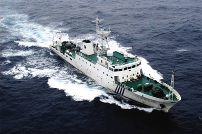 中国海监船抵钓鱼岛海域  不排除发生撞船冲突(组图)