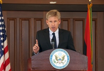 资料图：美国驻利比亚大使史蒂文森。
